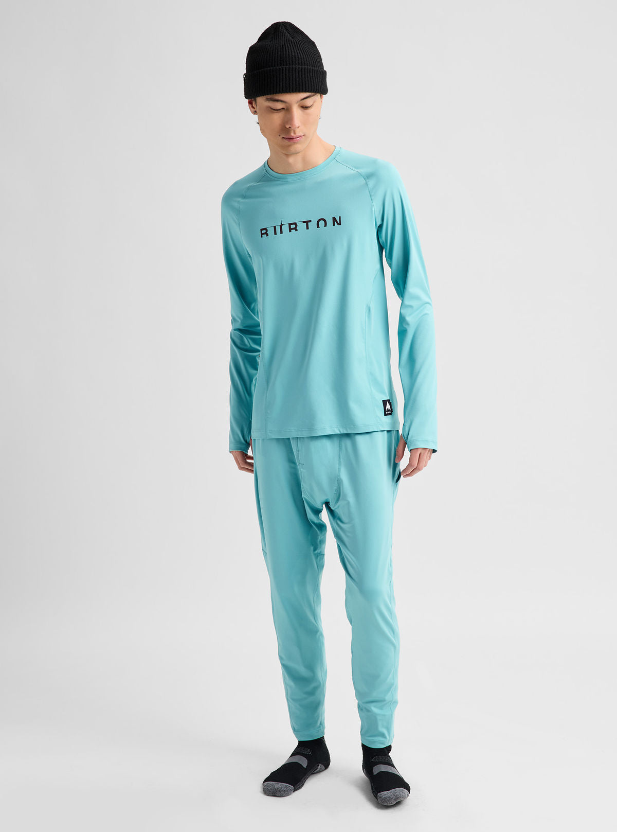 Men's Burton Synthetic Lightweight Base Layer Crewneck - Mineral Blue - Burton Crew Neck Base - alternate view 3