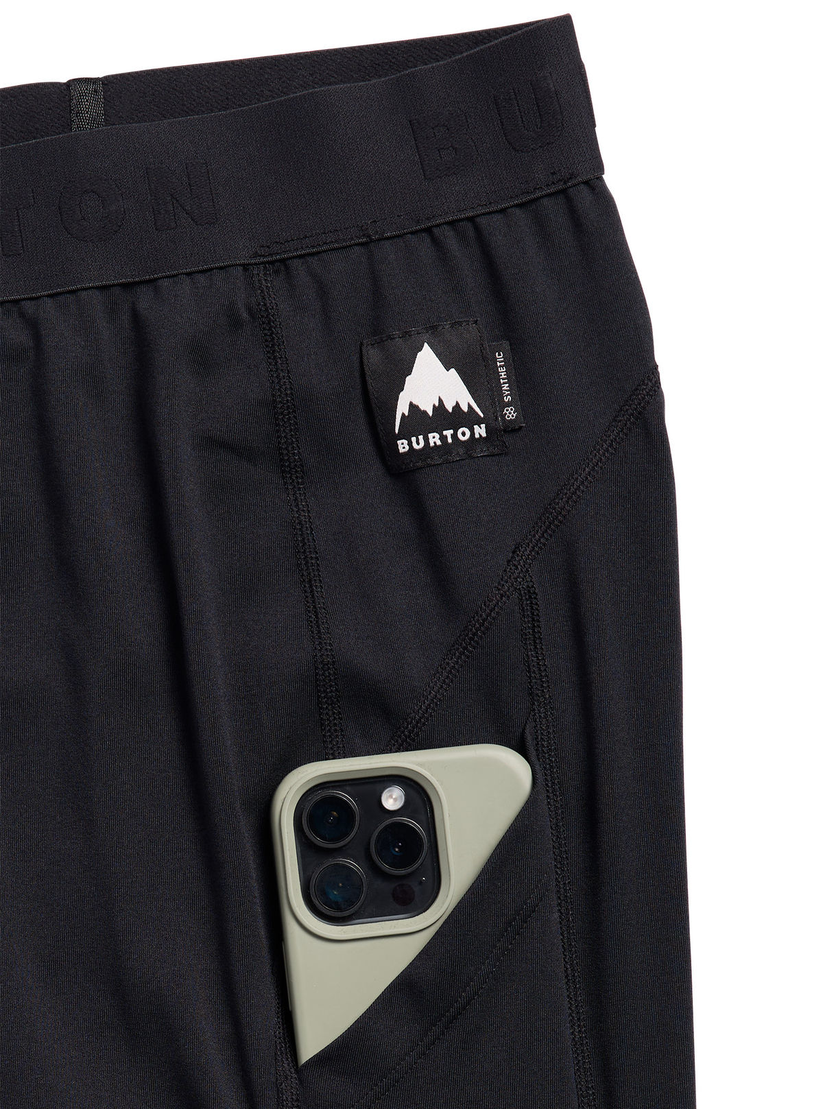 Men's Burton Synthetic Lightweight Basel Layer Pants - True Black - Burton Pants Base - alternate view 2