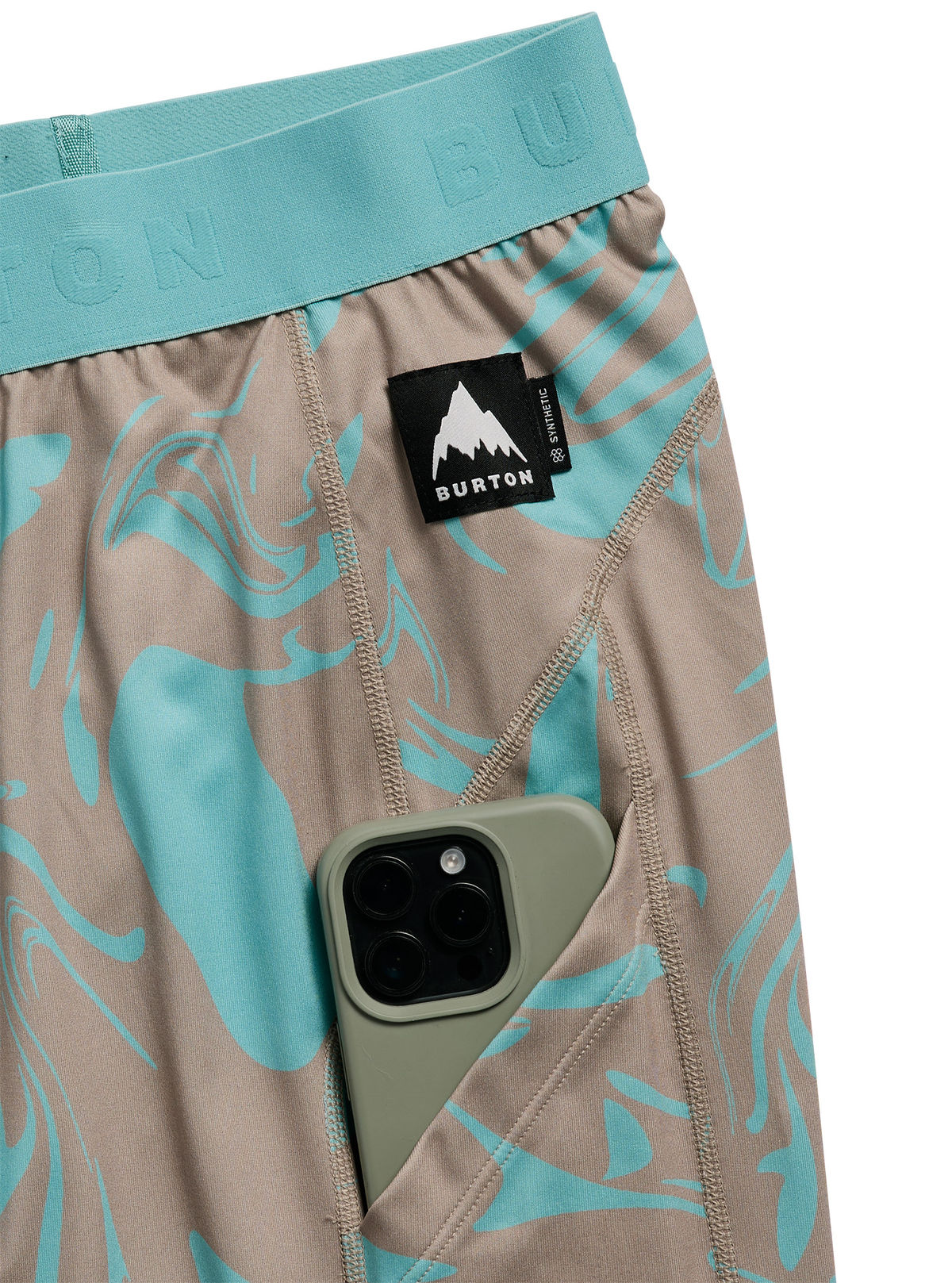 Men's Burton Synthetic Lightweight Basel Layer Pants - Liquid Mineral - Burton Pants Base - alternate view 2