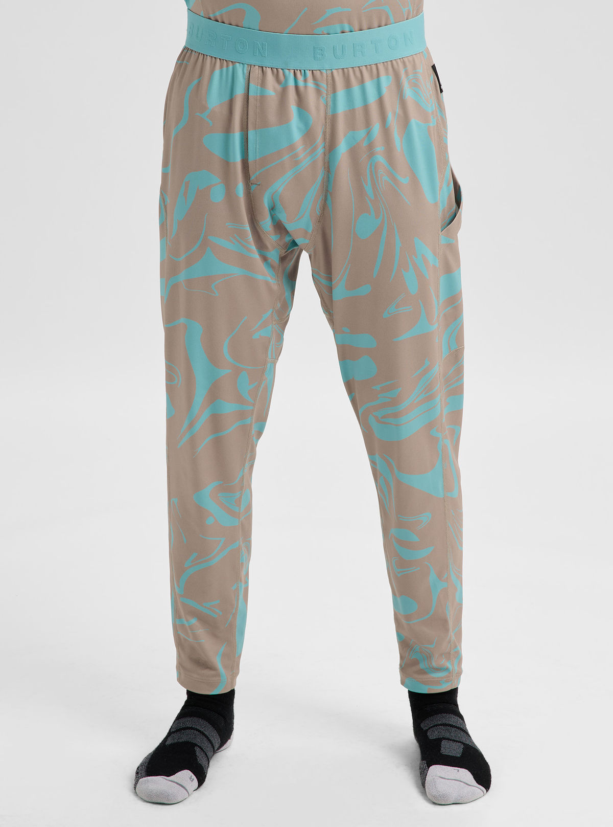 Men's Burton Synthetic Lightweight Basel Layer Pants - Liquid Mineral - Burton Pants Base - alternate view 4