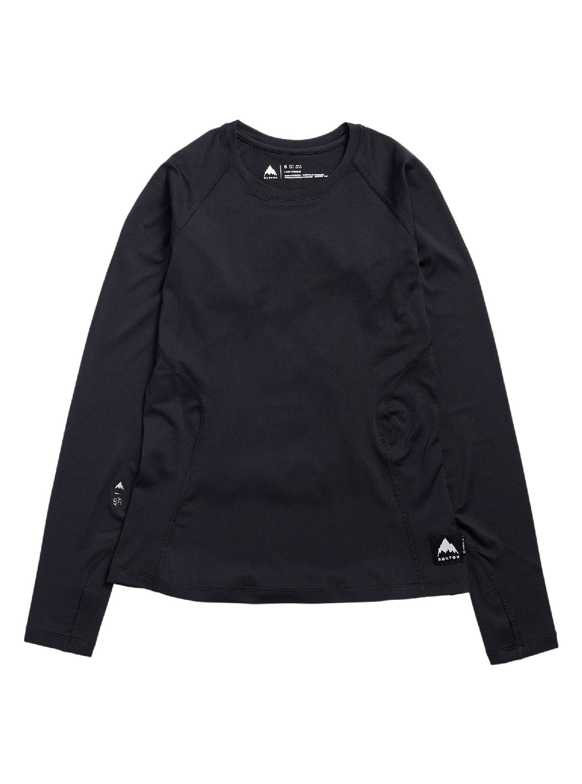 Women's Burton Lightweight Base Layer Crewneck - True Black - Burton Crew Neck Base