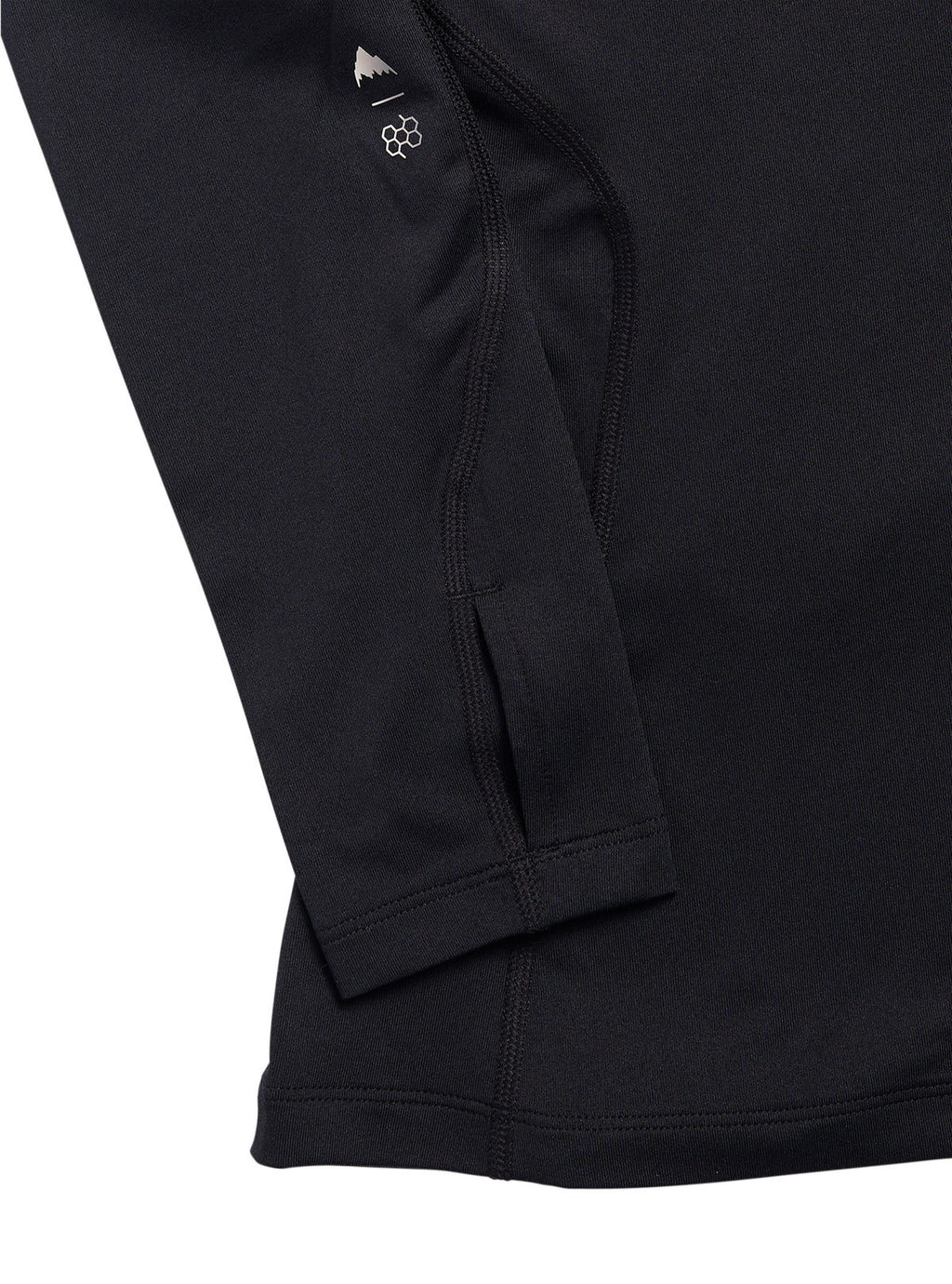 Women's Burton Lightweight Base Layer Crewneck - True Black - Burton Crew Neck Base - alternate view 2