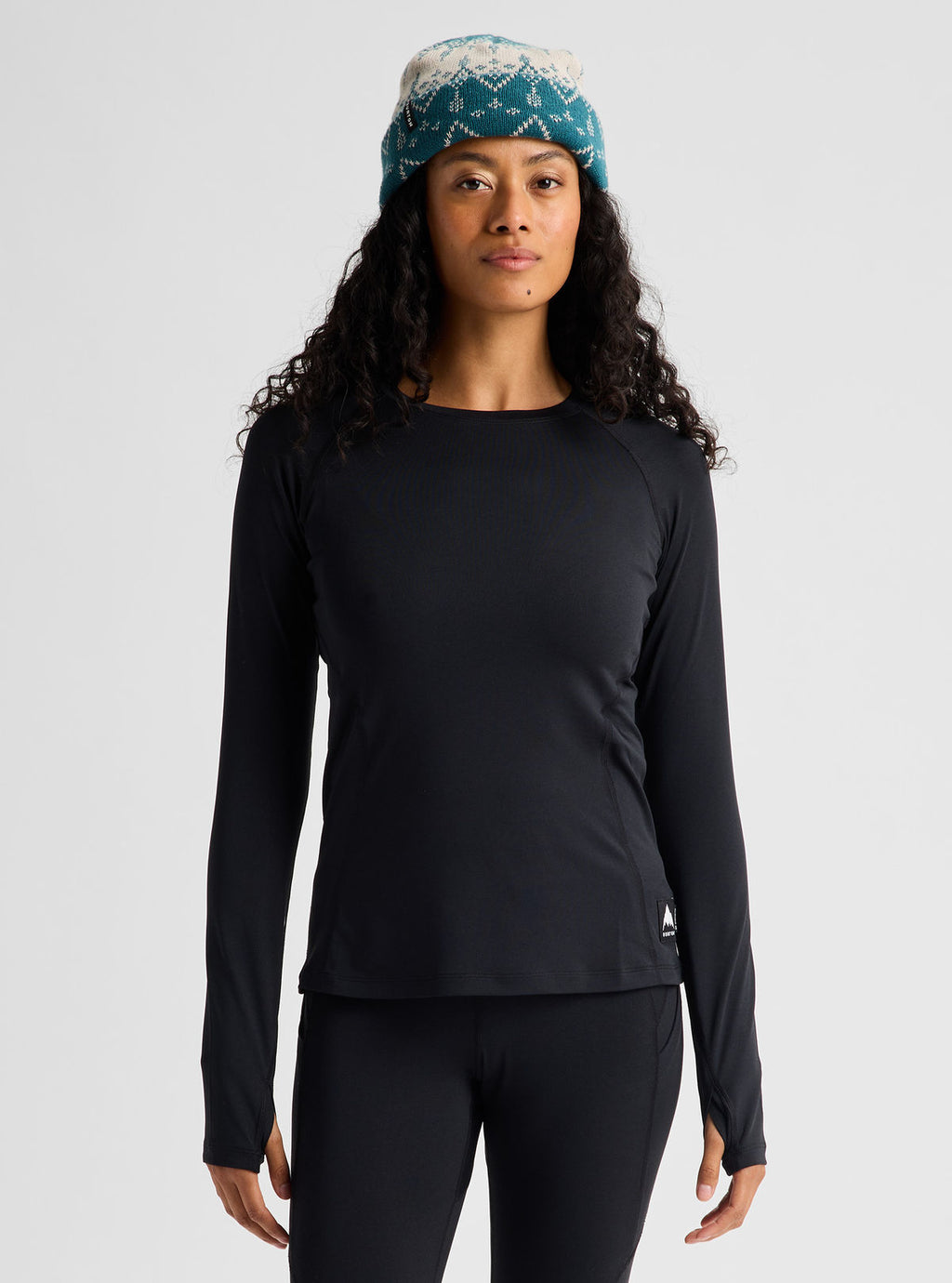 Women's Burton Lightweight Base Layer Crewneck - True Black - Burton Crew Neck Base - alternate view 4