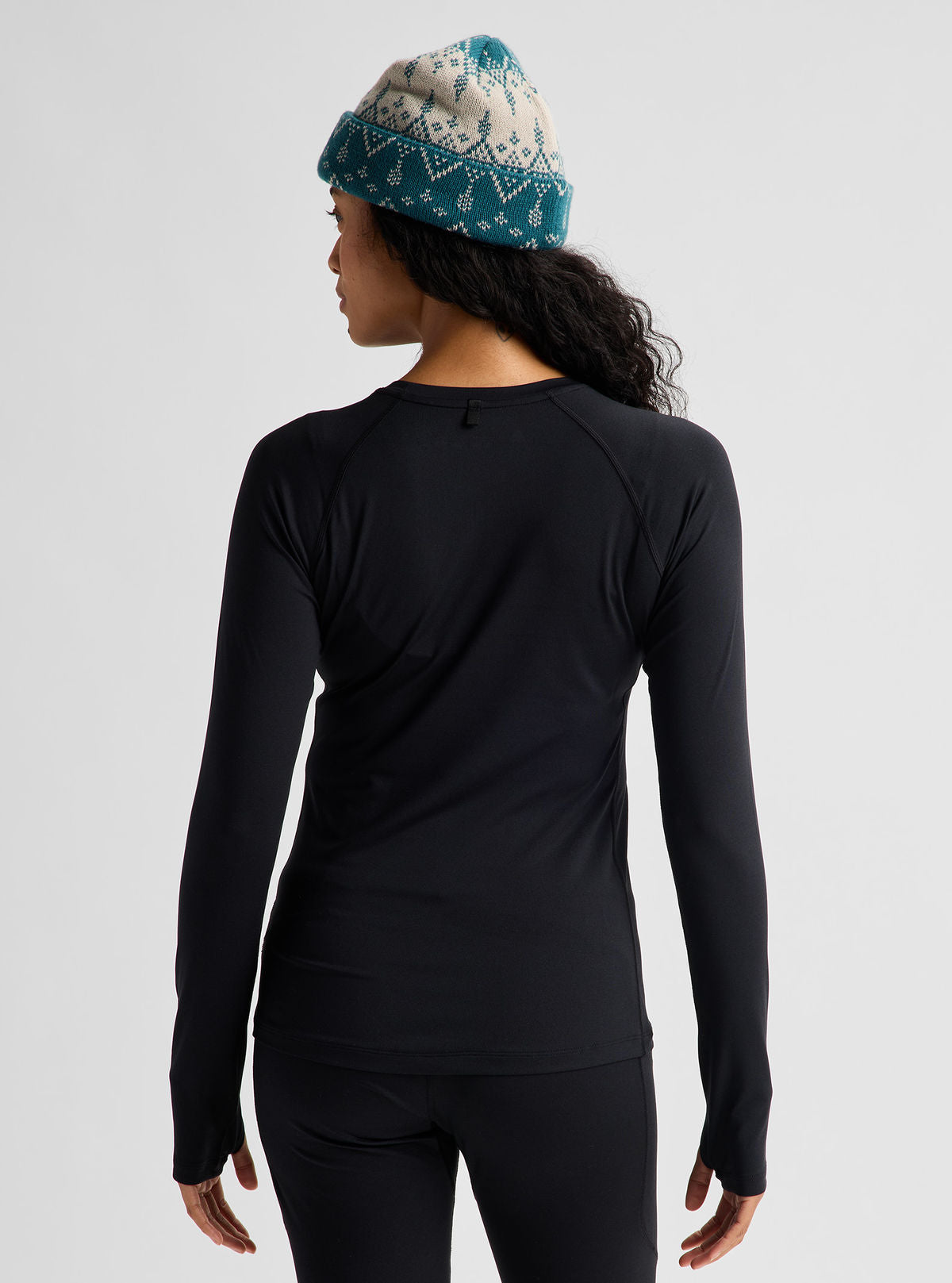 Women's Burton Lightweight Base Layer Crewneck - True Black - Burton Crew Neck Base - alternate view 5