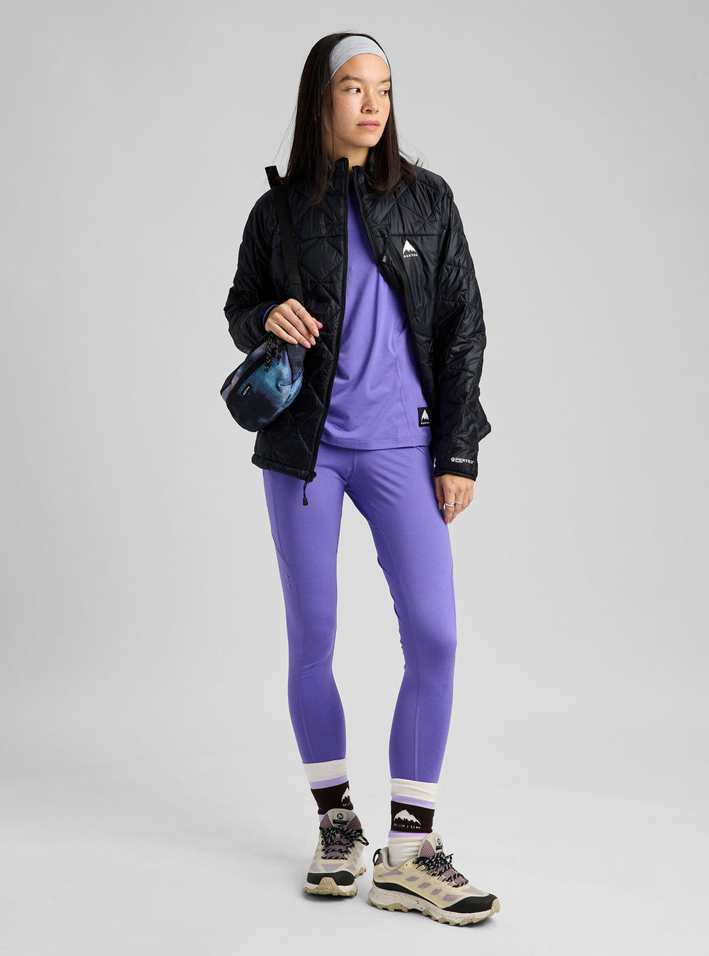 Women's Burton Lightweight Base Layer Pants - Purple Voltage - Burton Pants Base - alternate view 3