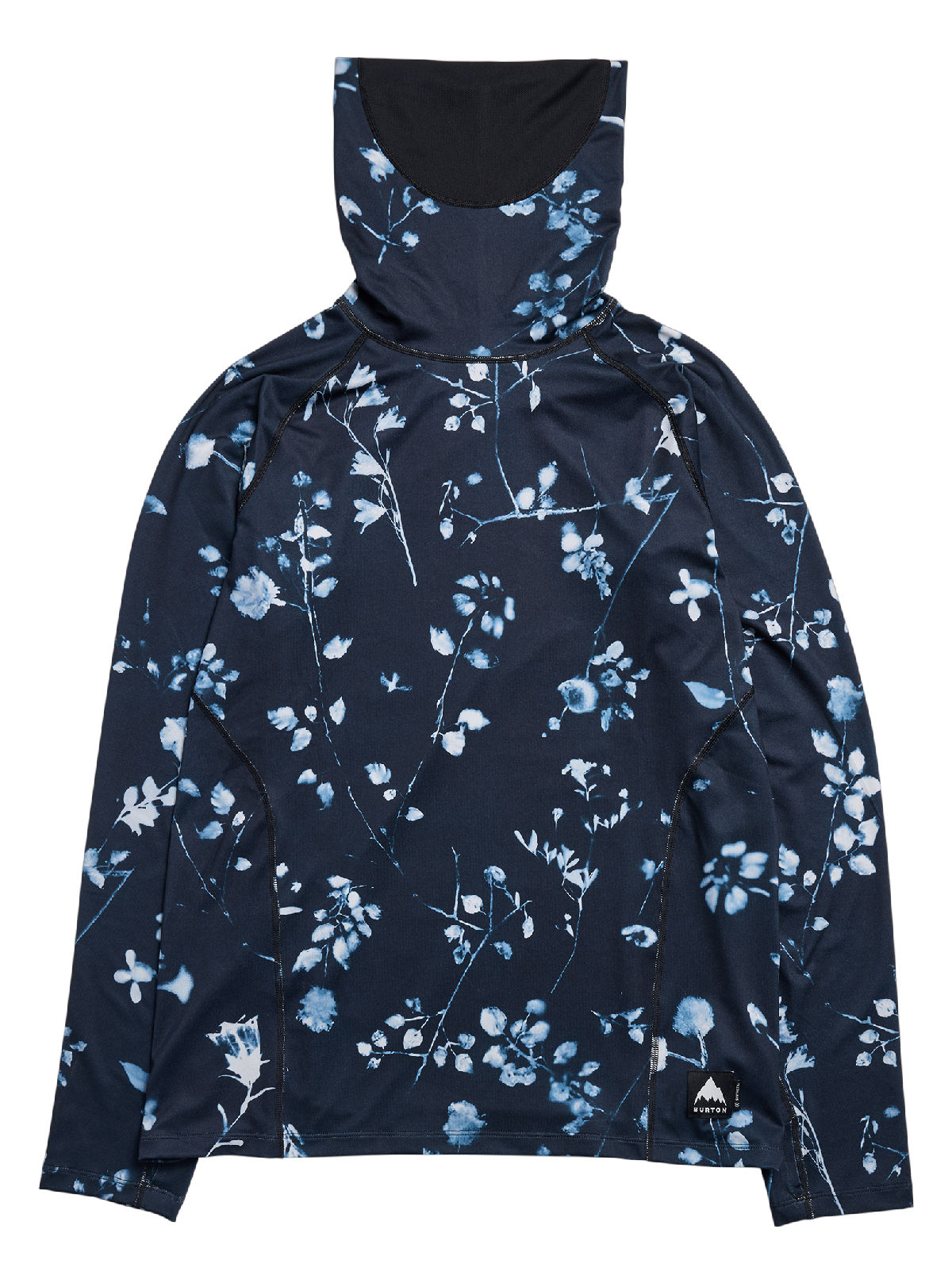 Men's Burton Synthetic Midweight Base Layer Long Neck - Cyanotype Floral - Burton Crew Neck Base