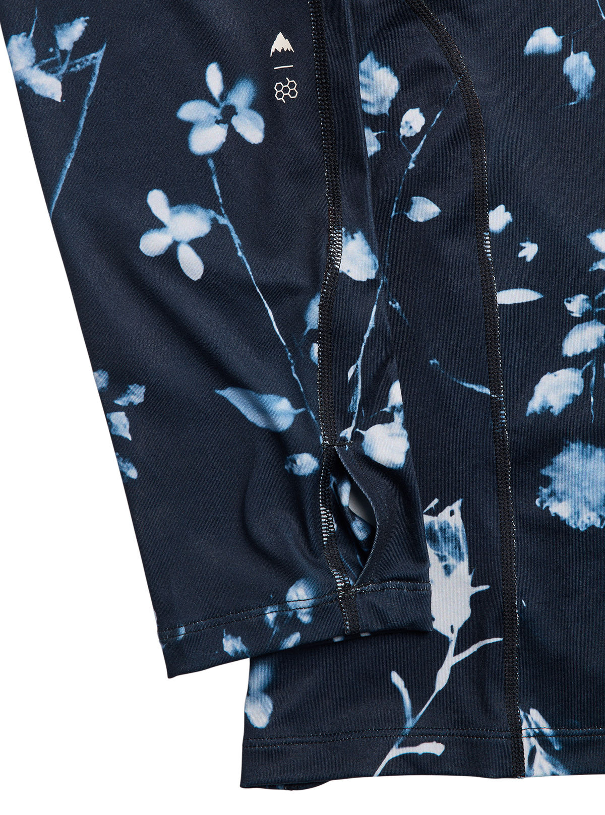 Men's Burton Synthetic Midweight Base Layer Long Neck - Cyanotype Floral - Burton Crew Neck Base - alternate view 2