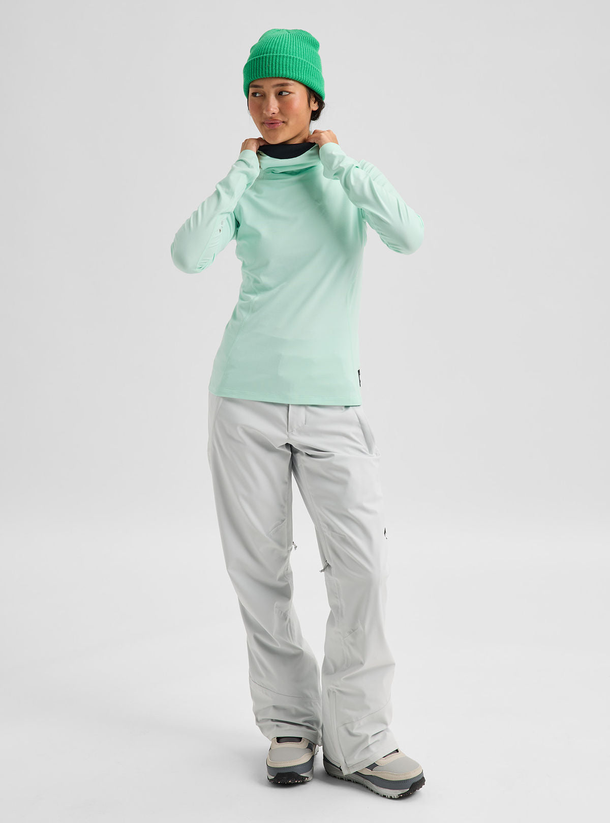Women's Burton Synthetic Midweight Base Layer Long Neck - Spring Frost - Burton Crew Neck Base - alternate view 3