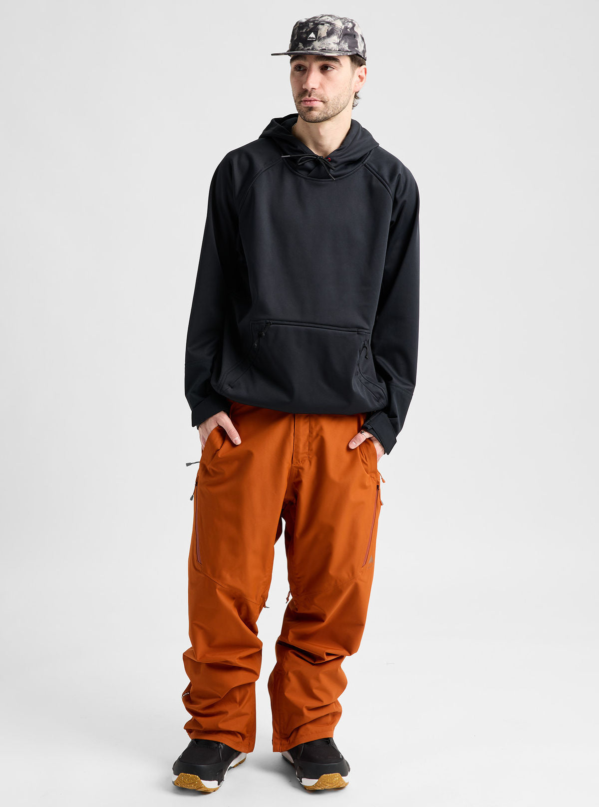 Burton Crown Weatherproof Riding Pullover Hoodie - True Black - Burton Pullover Hoodie Apparel - alternate view 2