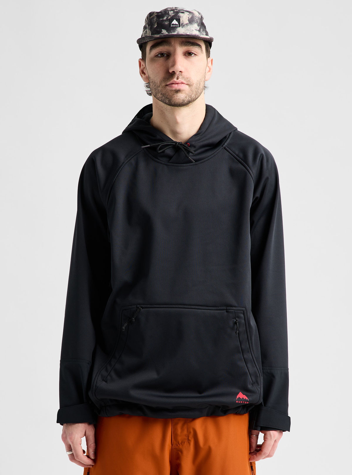 Burton Crown Weatherproof Riding Pullover Hoodie - True Black - Burton Pullover Hoodie Apparel - alternate view 3