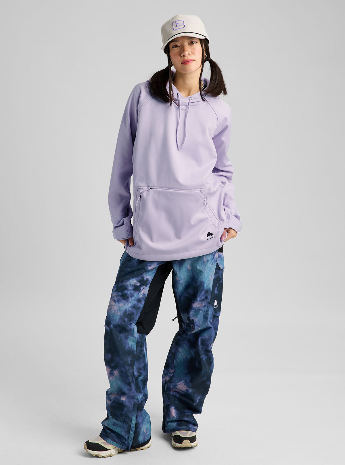 Burton Crown Weatherproof Riding Pullover Hoodie - Moondust Purple - Burton Pullover Hoodie Apparel - alternate view 3