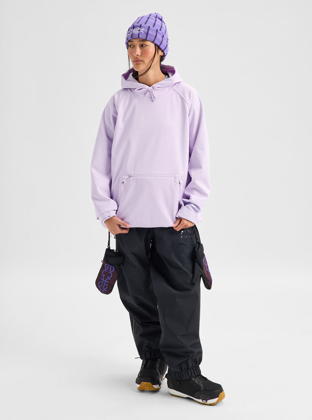 Burton Crown Weatherproof Riding Pullover Hoodie - Moondust Purple - Burton Pullover Hoodie Apparel - alternate view 6