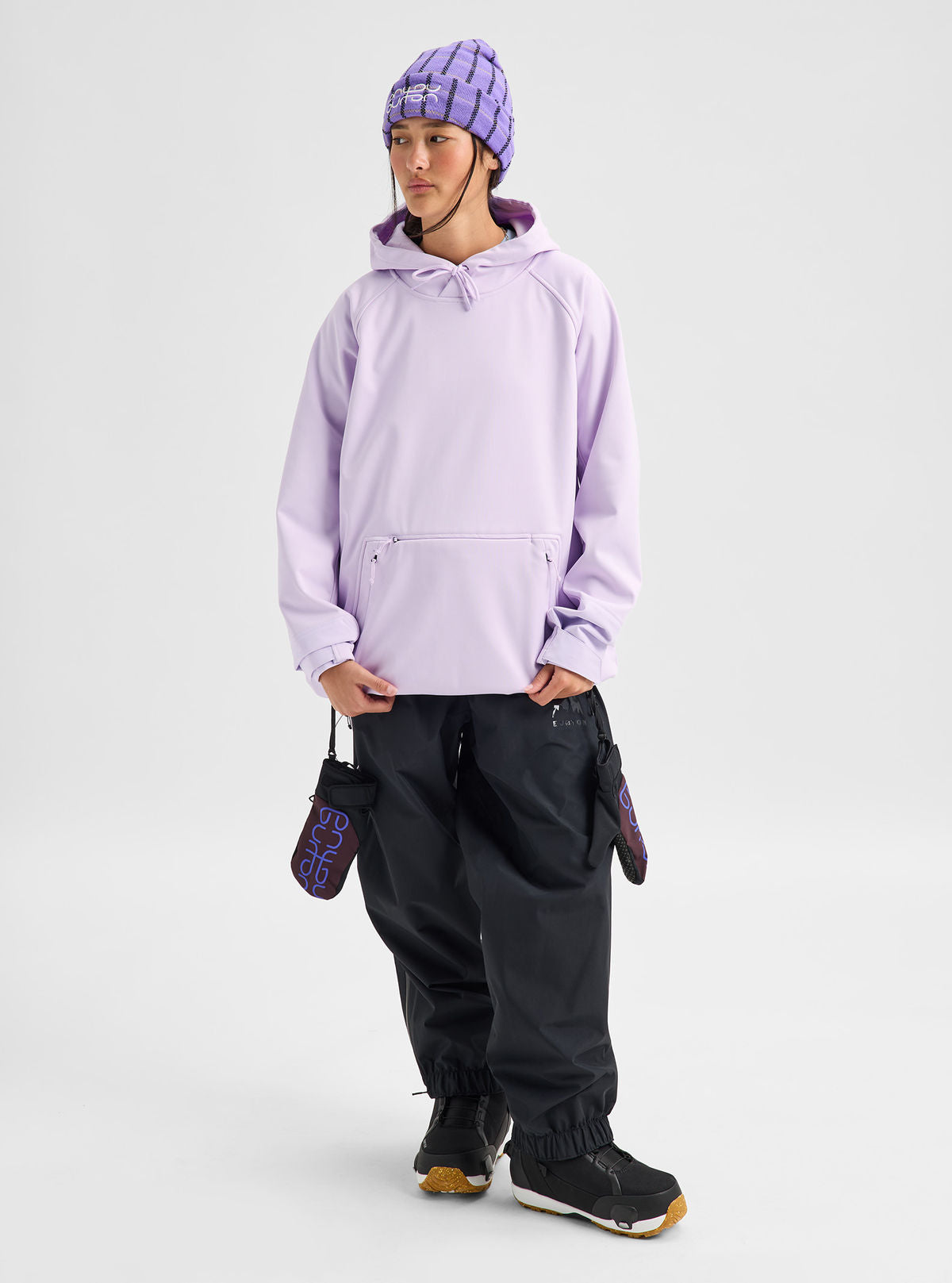Burton Crown Weatherproof Riding Pullover Hoodie - Moondust Purple - Burton Pullover Hoodie Apparel - alternate view 6