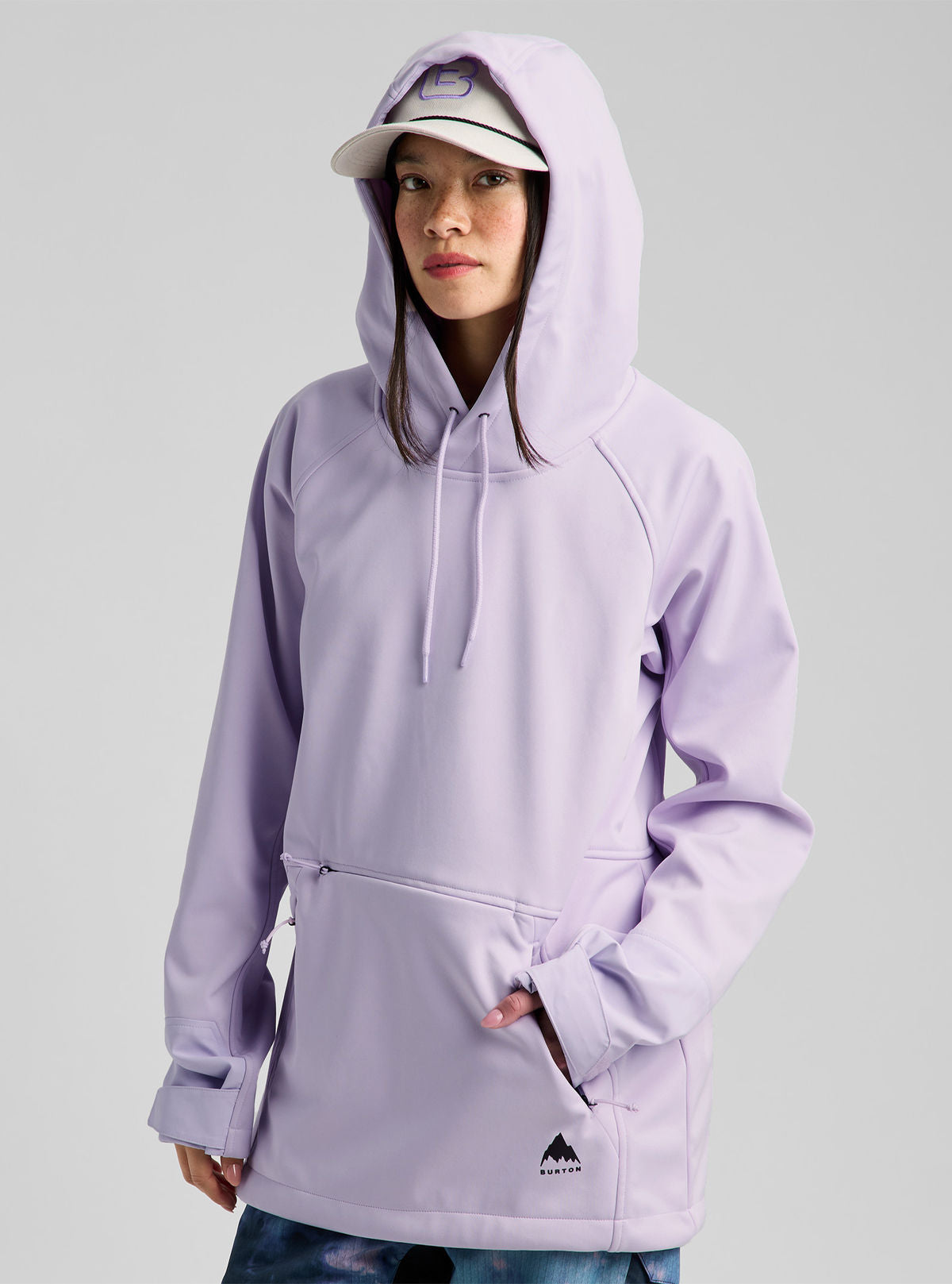 Burton Crown Weatherproof Riding Pullover Hoodie - Moondust Purple - Burton Pullover Hoodie Apparel - alternate view 4