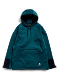 Burton Crown Weatherproof Riding Pullover Hoodie - Atlantic Teal - Burton Pullover Hoodie Apparel