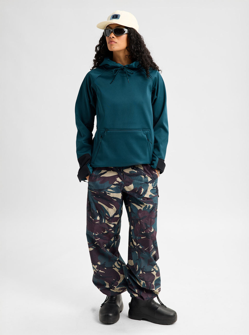 Burton Crown Weatherproof Riding Pullover Hoodie - Atlantic Teal - Burton Pullover Hoodie Apparel - alternate view 10