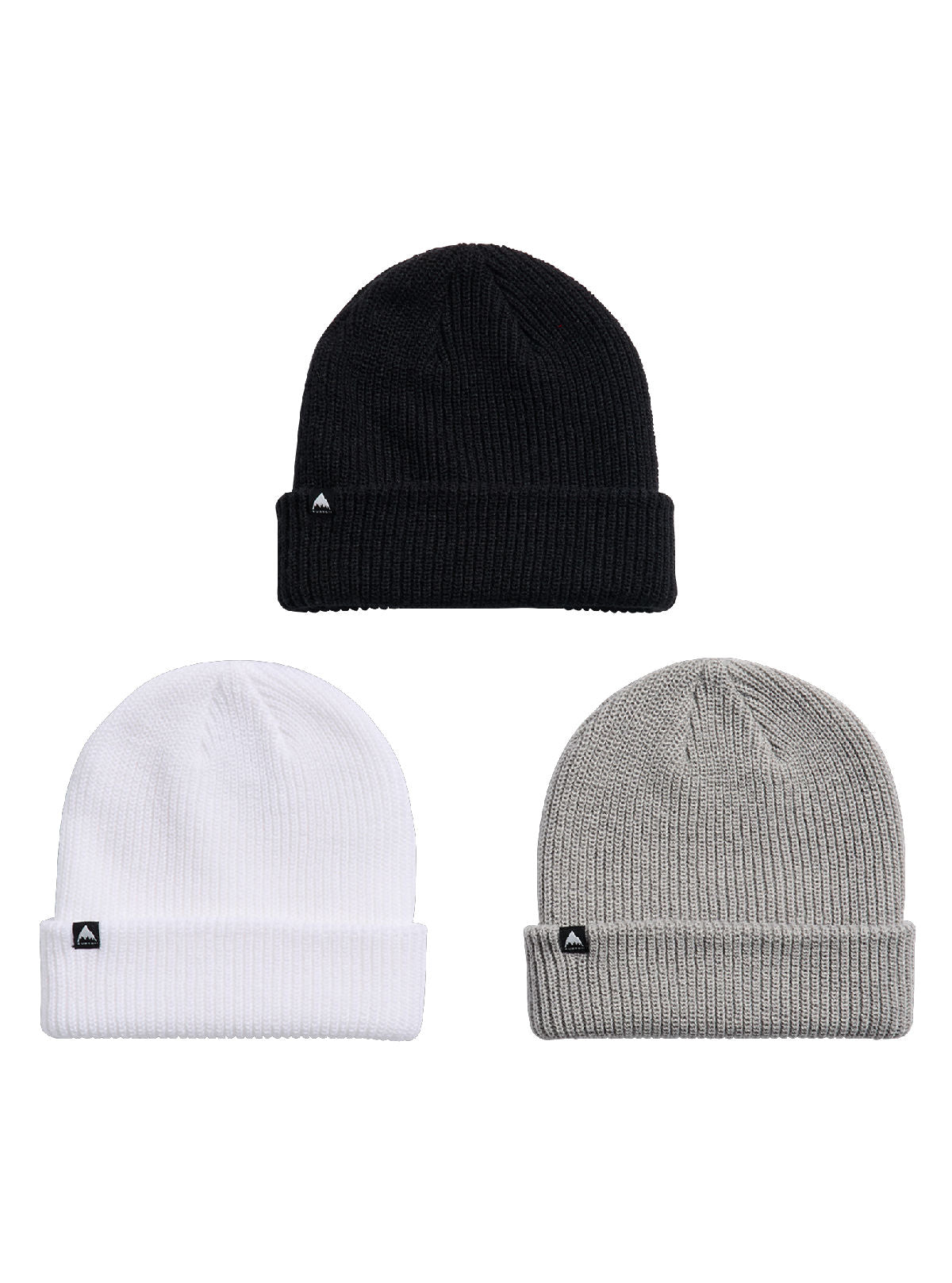 Burton DND Beanie (3 Pack) - True Black/Sharkskin/Stout White - Burton Beanies