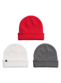 Burton DND Beanie (3 Pack) - Gray Cloud Gotham Gray Geranium Red OS - Burton Beanies