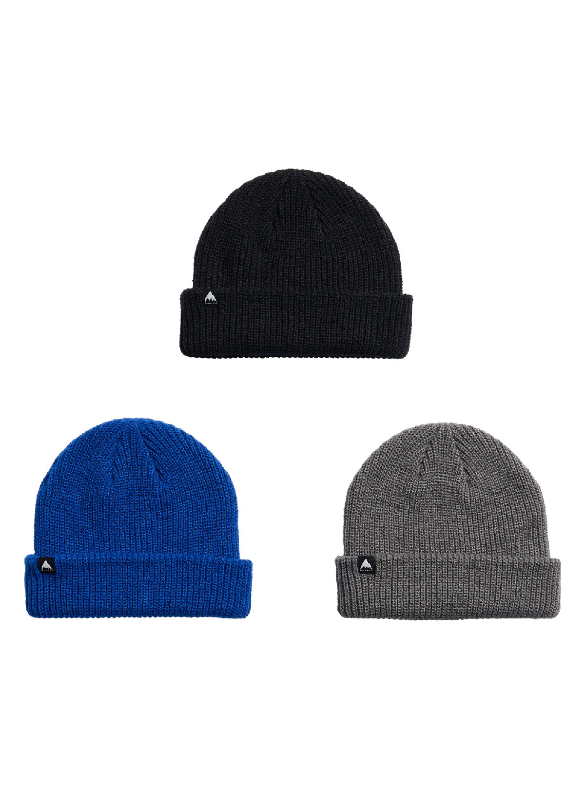 Kids' Burton DND Beanie (3 Pack) - True Black/Gotham Gray/Twilight Blue - Burton Beanies
