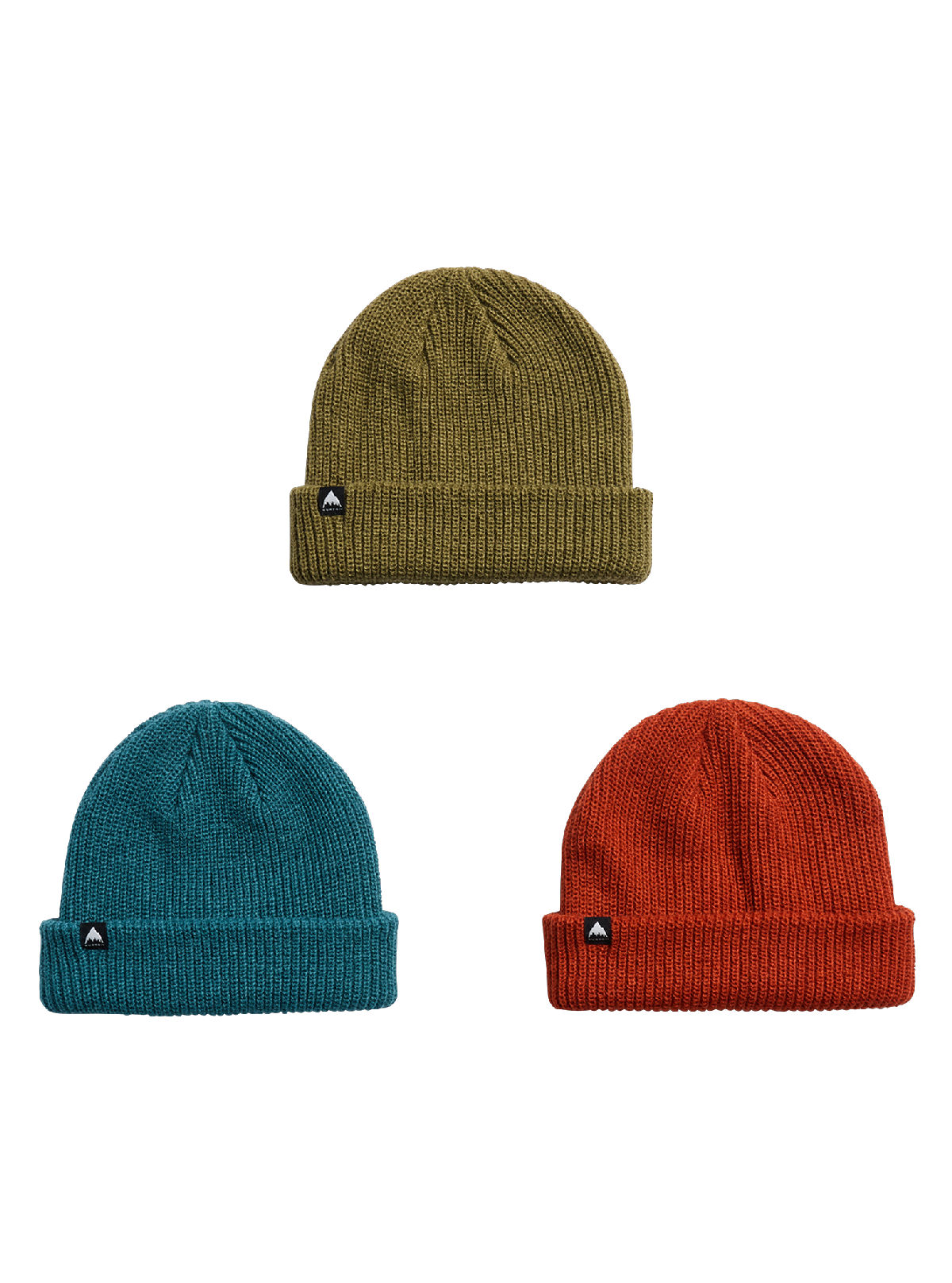 Kids' Burton DND Beanie (3 Pack) - Spiced Chai/Deep Emerald/Forest Moss - Burton Beanies