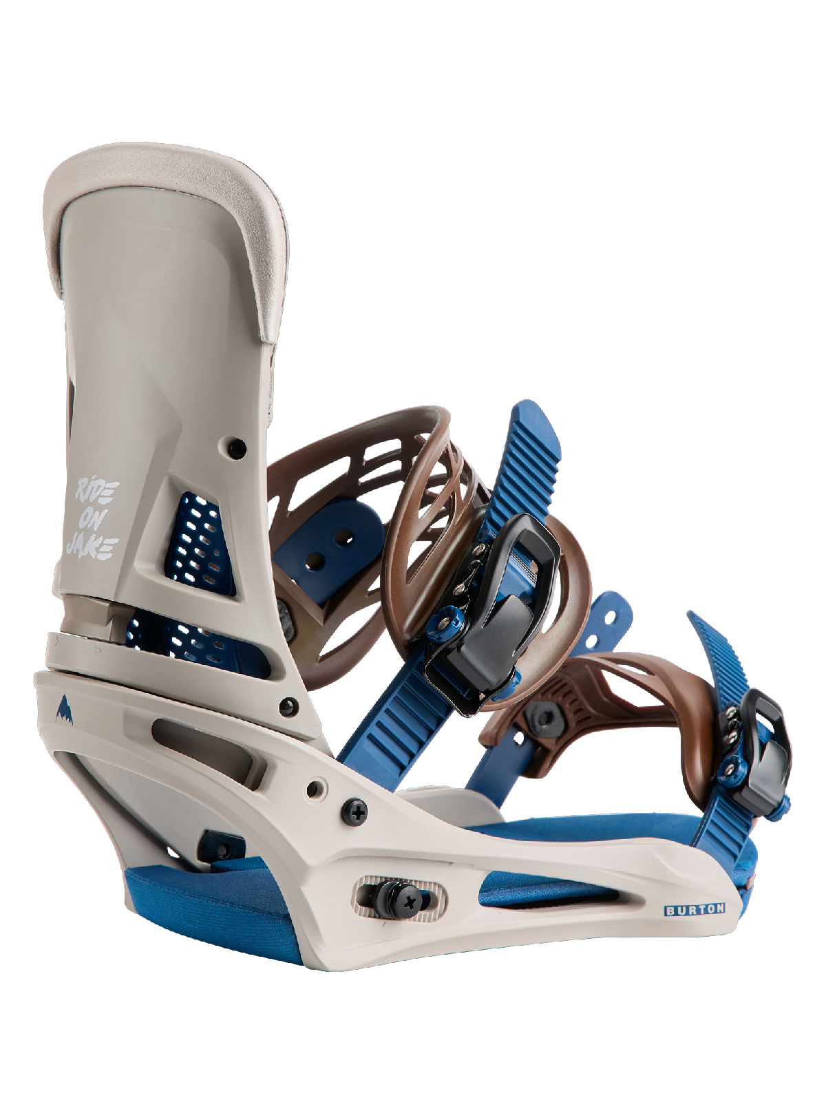 Men's Burton Malavita Snowboard Bindings - Warm Gray - Burton Bindings Strap
