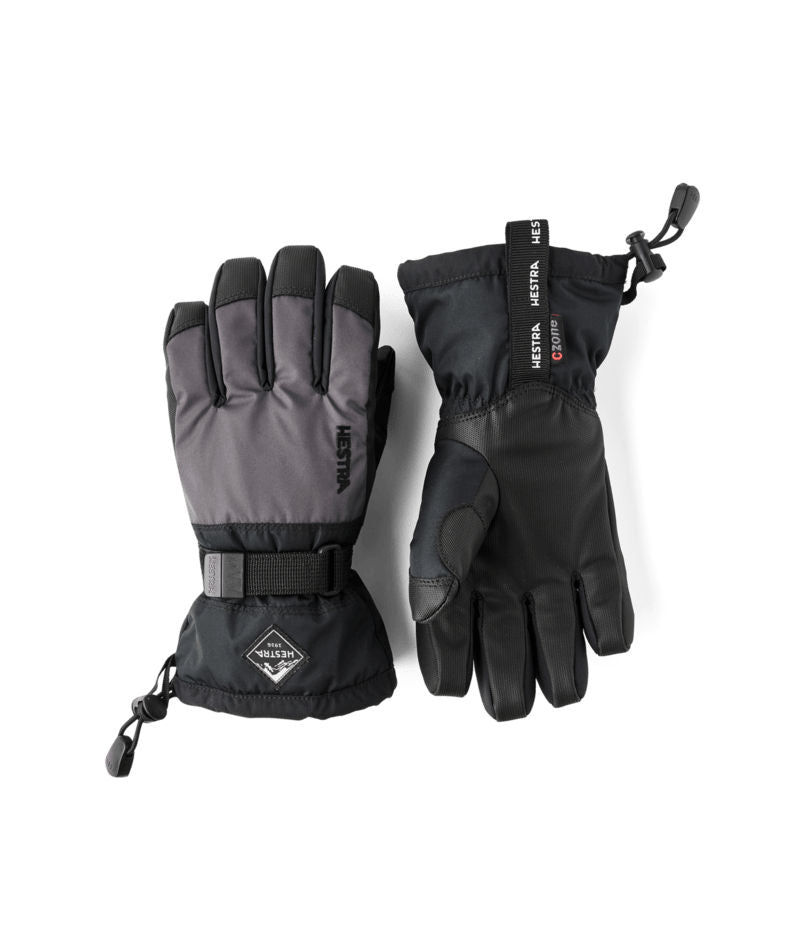 Kids' Hestra Gauntlet CZone Jr. Glove - Graphite/Black - Hestra Gloves