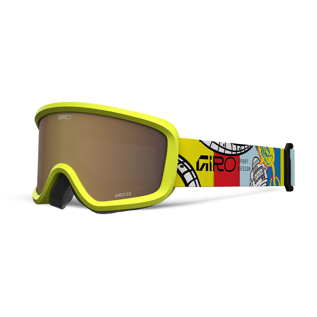 Giro Kids' Chico 2.0 AR40 Snow Goggle - Yellow Robot/Amber Rose - Traditional Goggle