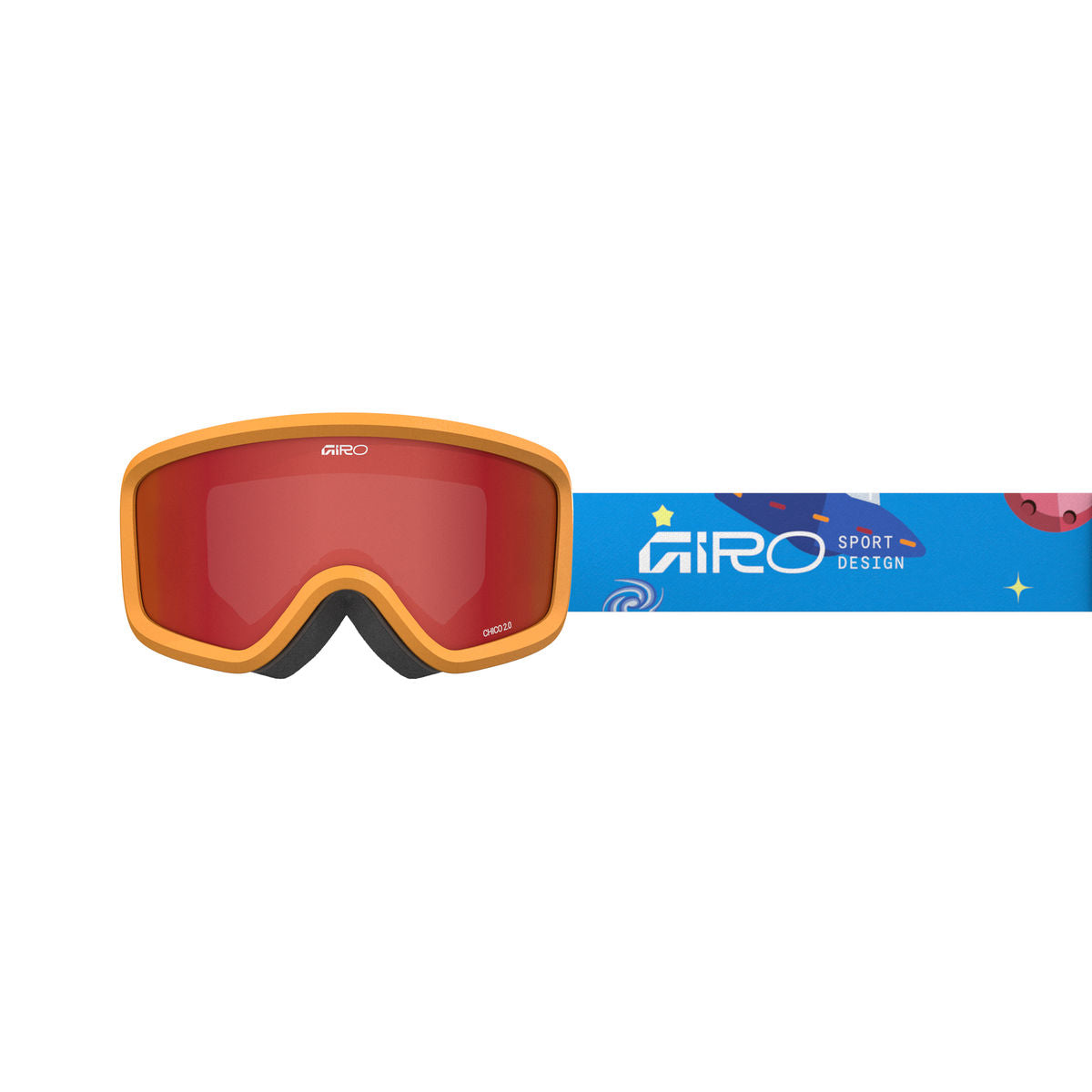 Giro Kids' Chico 2.0 Snow Goggle - Blue Rocket/Amber Scarlet - Traditional Goggle