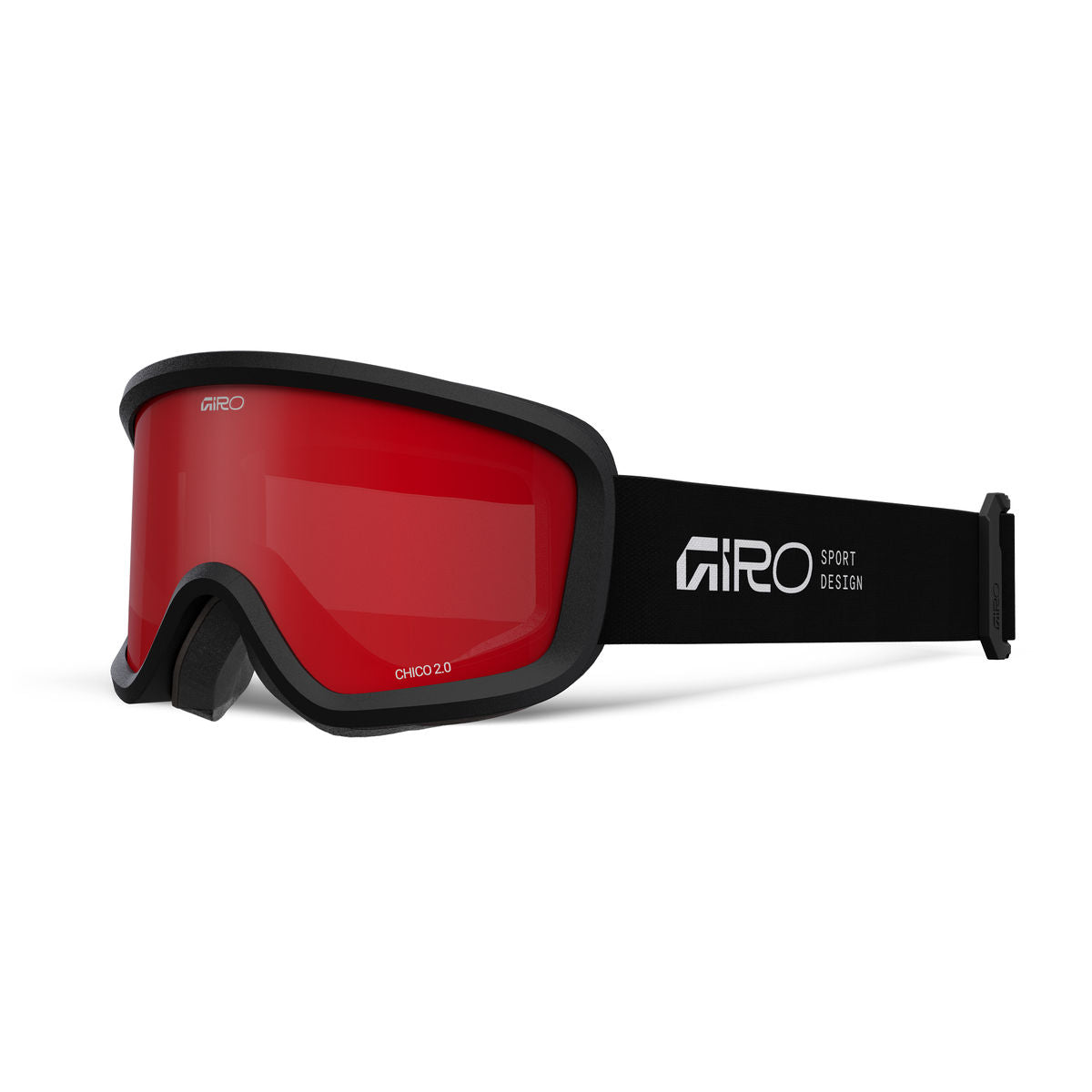 Giro Kids' Chico 2.0 Snow Goggle - Black Stacked/Amber Scarlet - Traditional Goggle