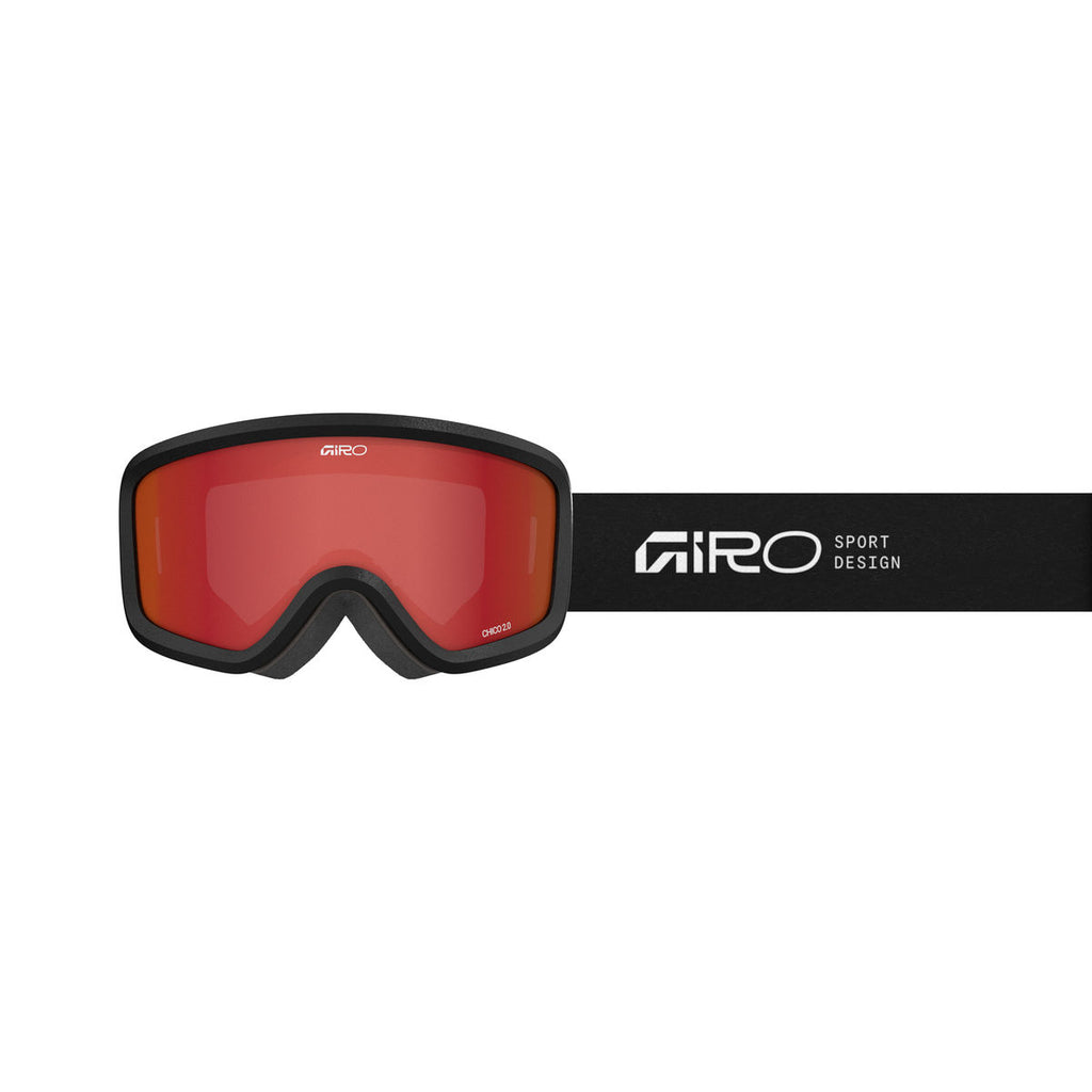 Giro Kids' Chico 2.0 Snow Goggle - Black Stacked/Amber Scarlet - Traditional Goggle