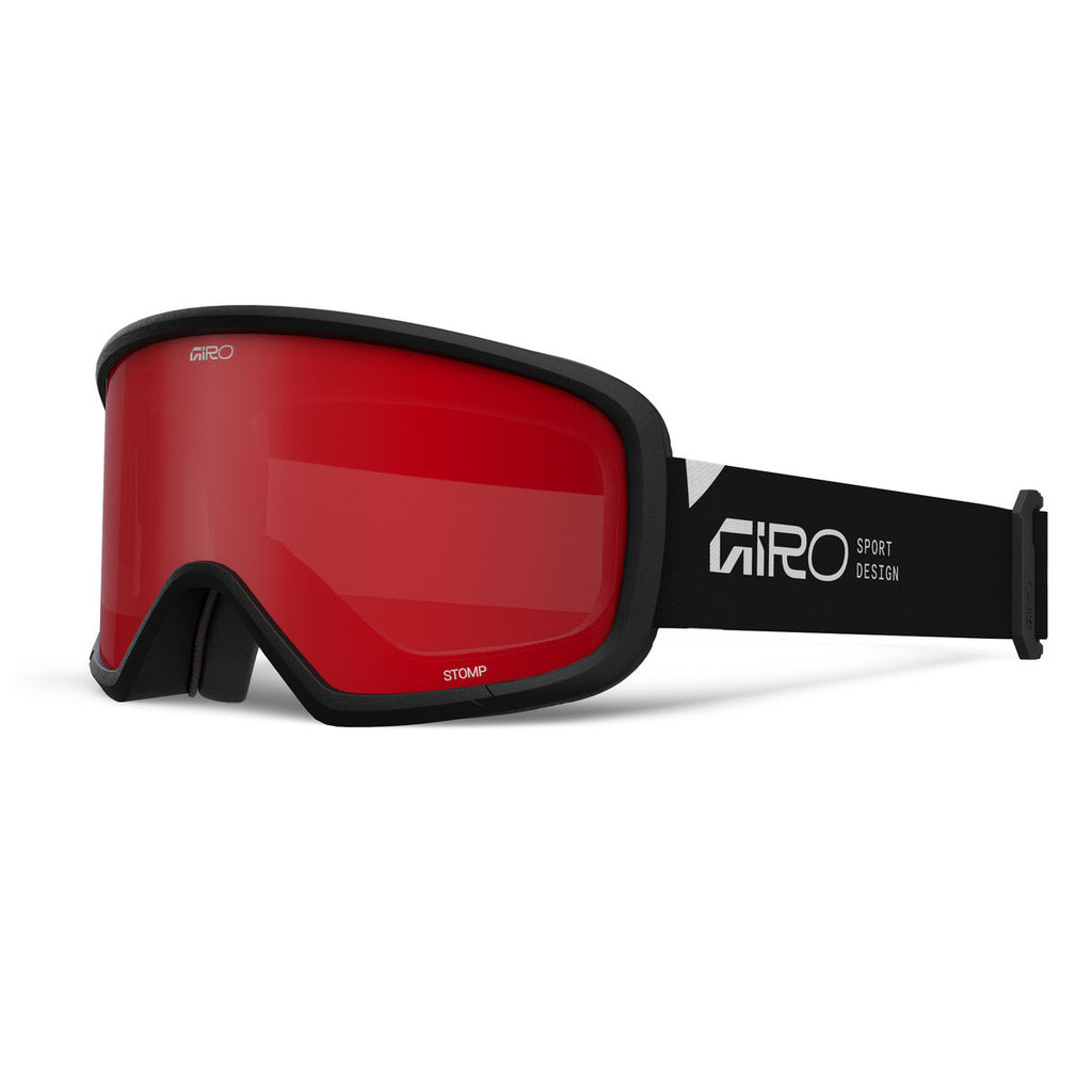 Giro Kids' Stomp Snow Goggle - Black Wordmark/Amber Scarlet - Giro Traditional Goggle