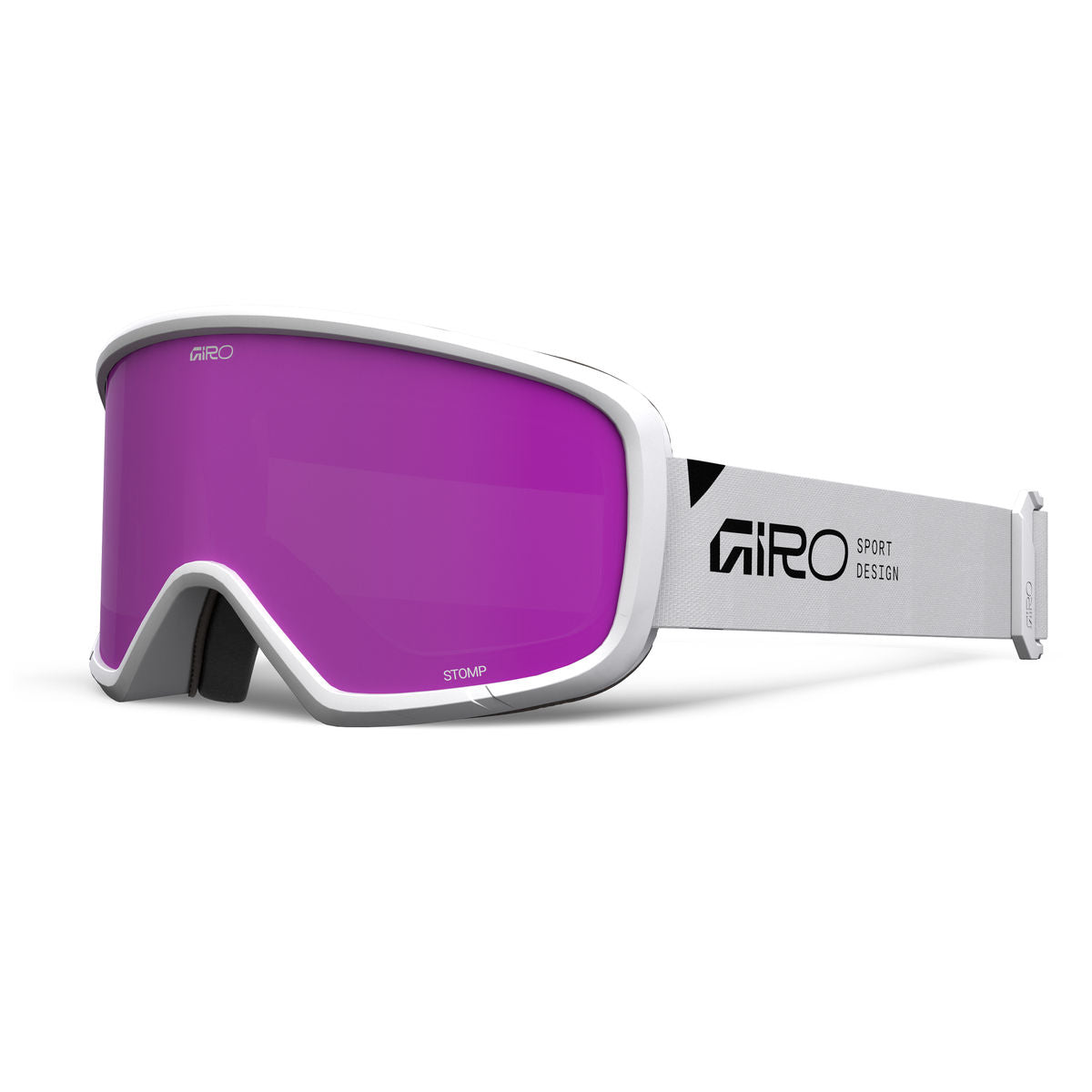Giro Kids' Stomp Snow Goggle - White Wordmark/Amber Pink - Giro Traditional Goggle