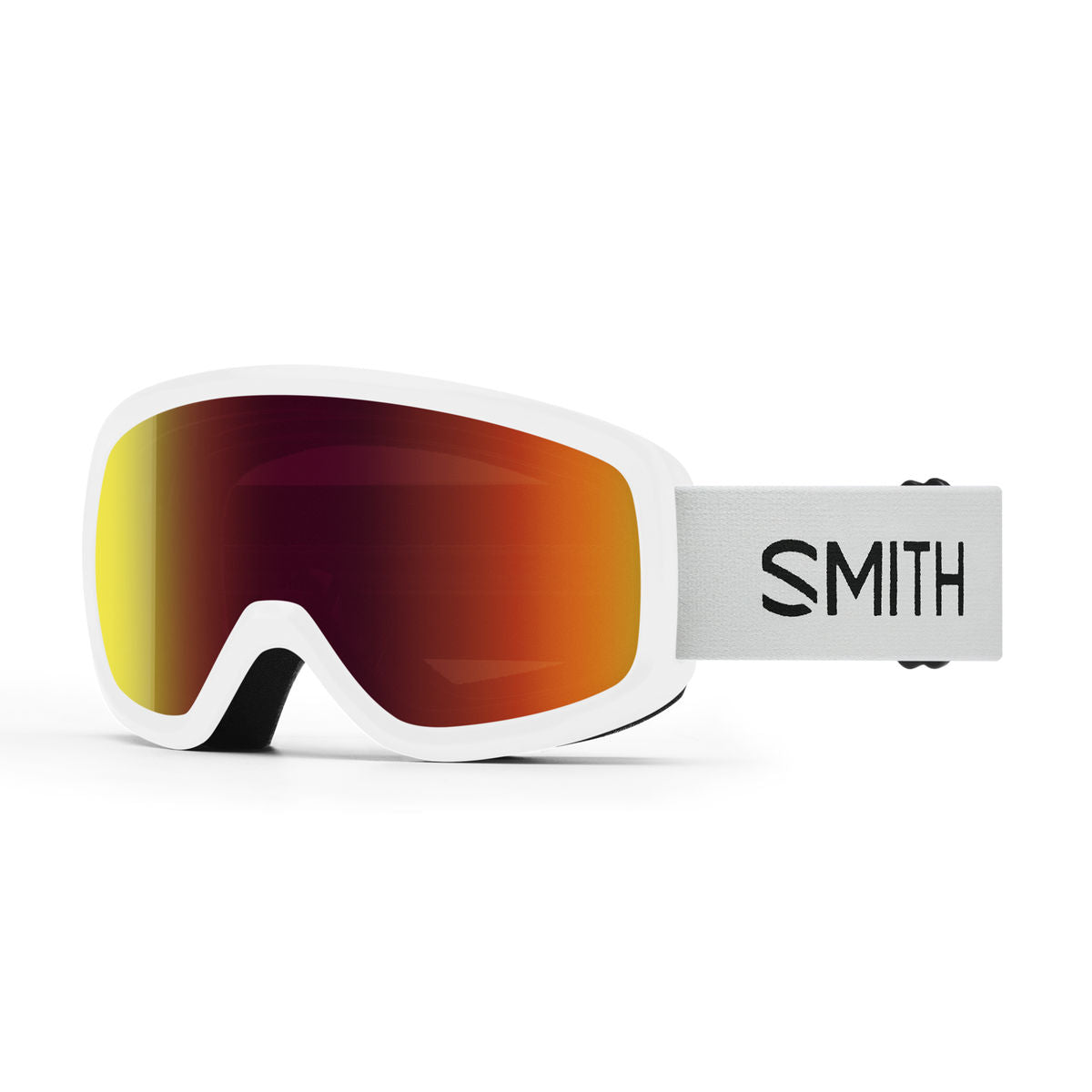 Smith Kids' Snowday Snow Goggle - White / Red Sol-X Mirror - Smith Traditional Goggle