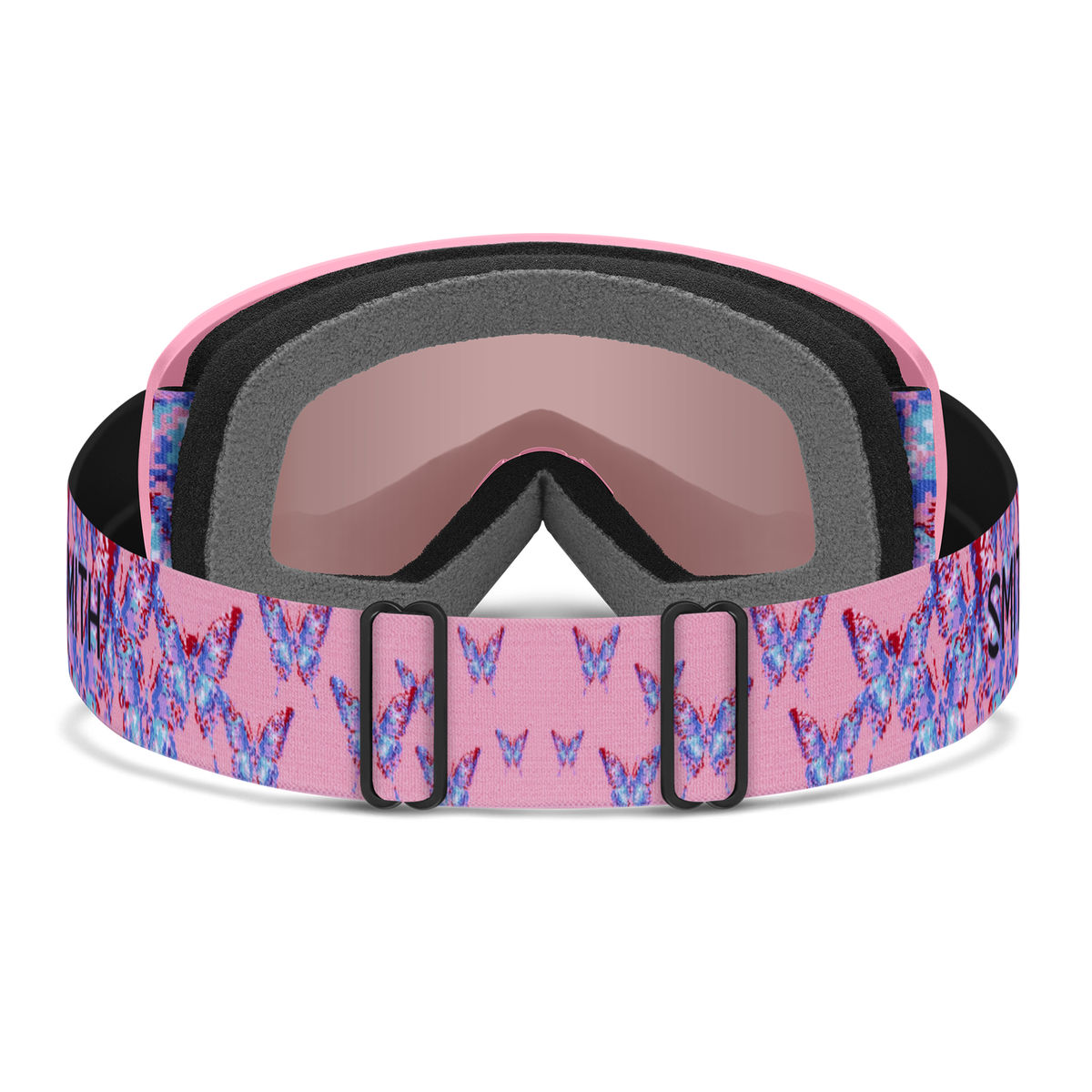 Smith Kids' Snowday Snow Goggle - Bright Pink LoFi Butterfly / Ignitor Mirror - Smith Traditional Goggle - alternate view 2
