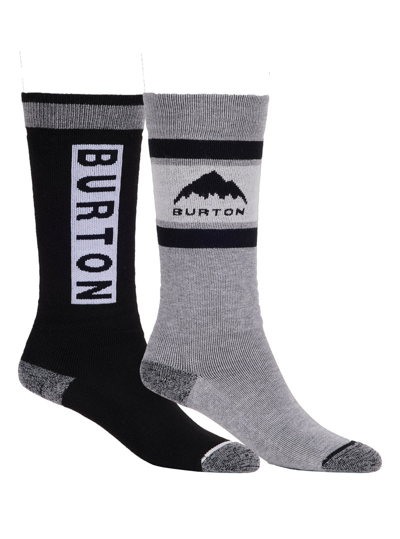 Kids' Burton Weekend Midweight Socks (2 Pack) - True Black