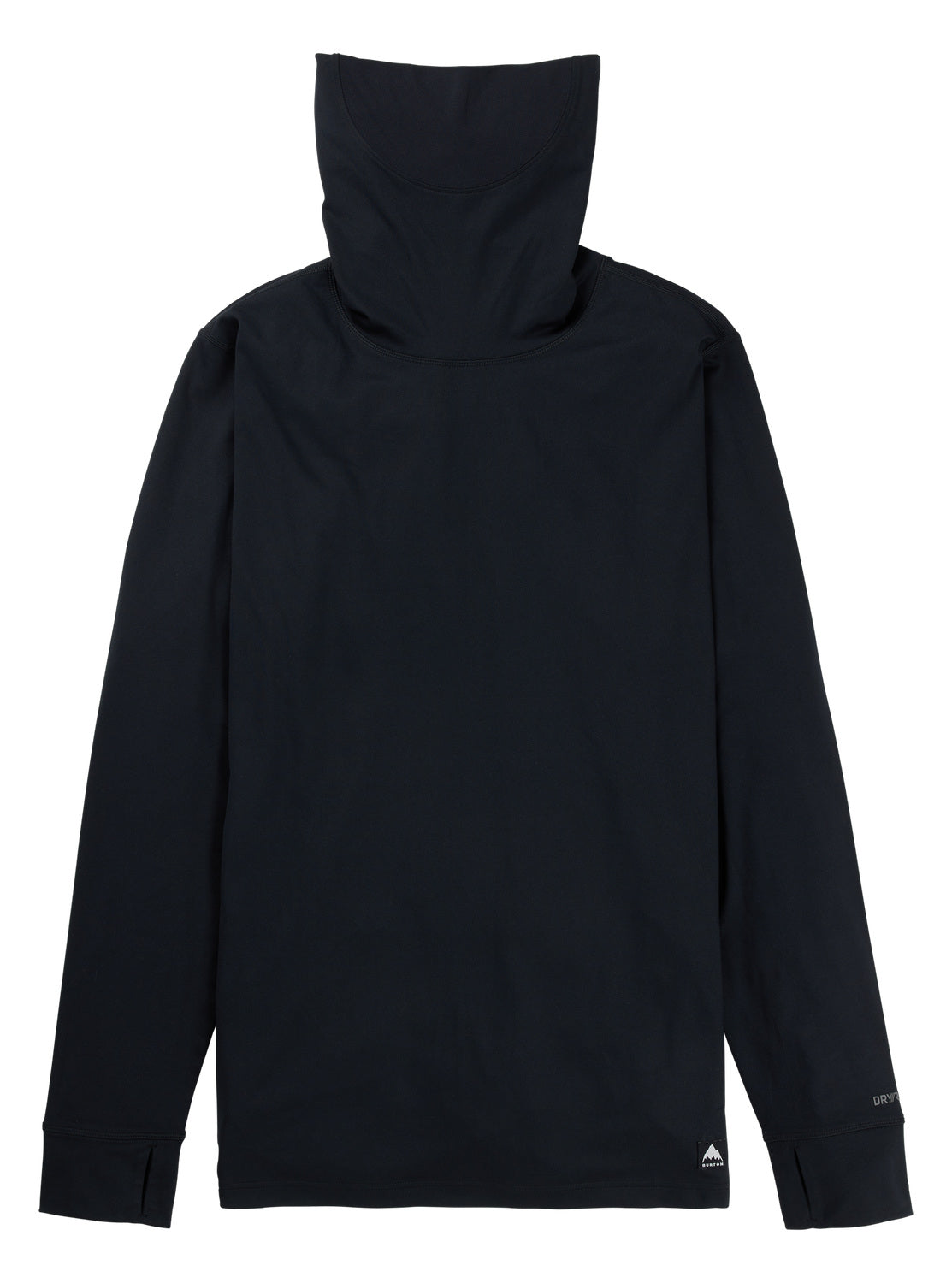 Men's Burton Midweight Base Layer Long Neck Shirt - True Black