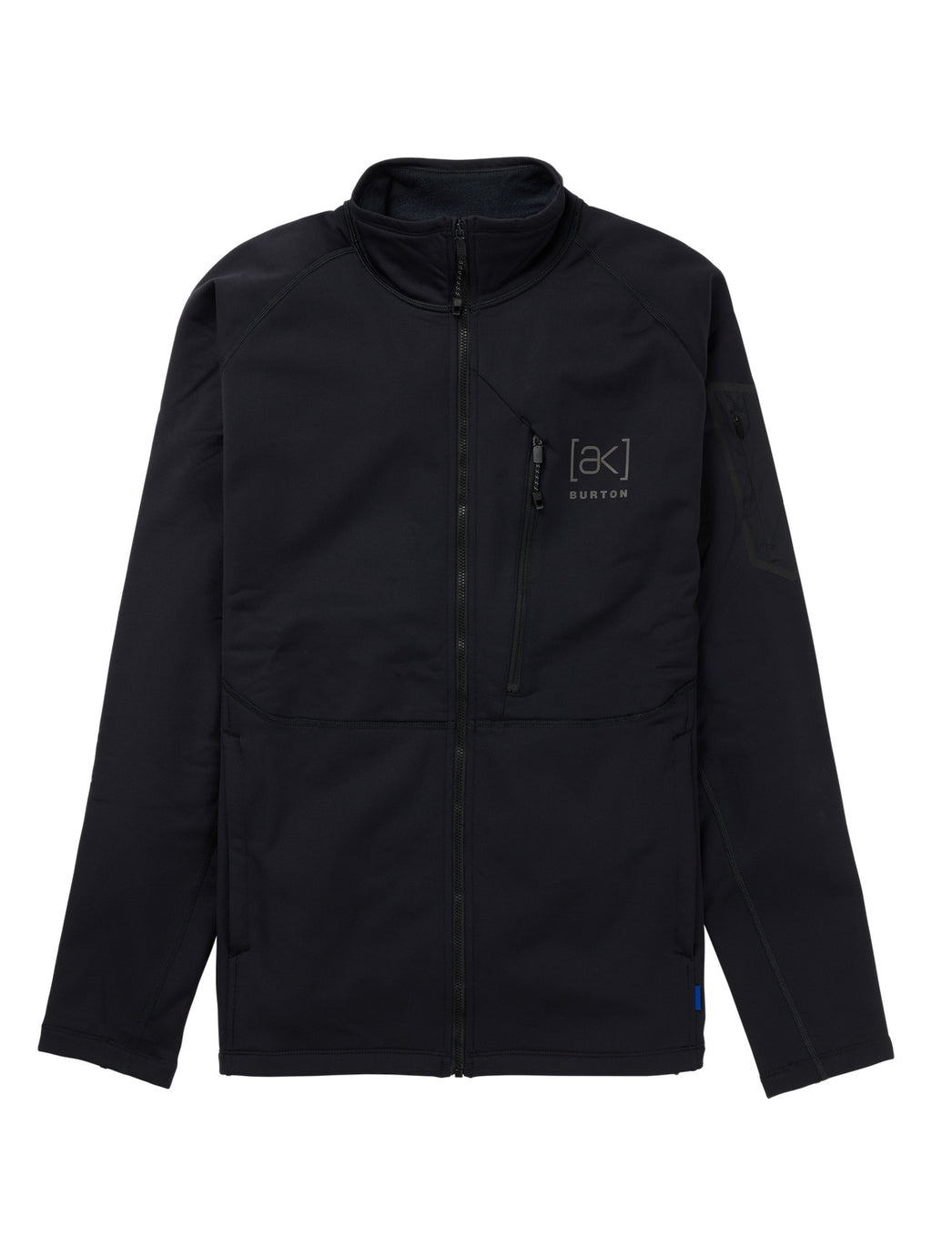 Men's Burton [ak] Baker Stretch Fleece Full-Zip - True Black - Burton Jacket Mid