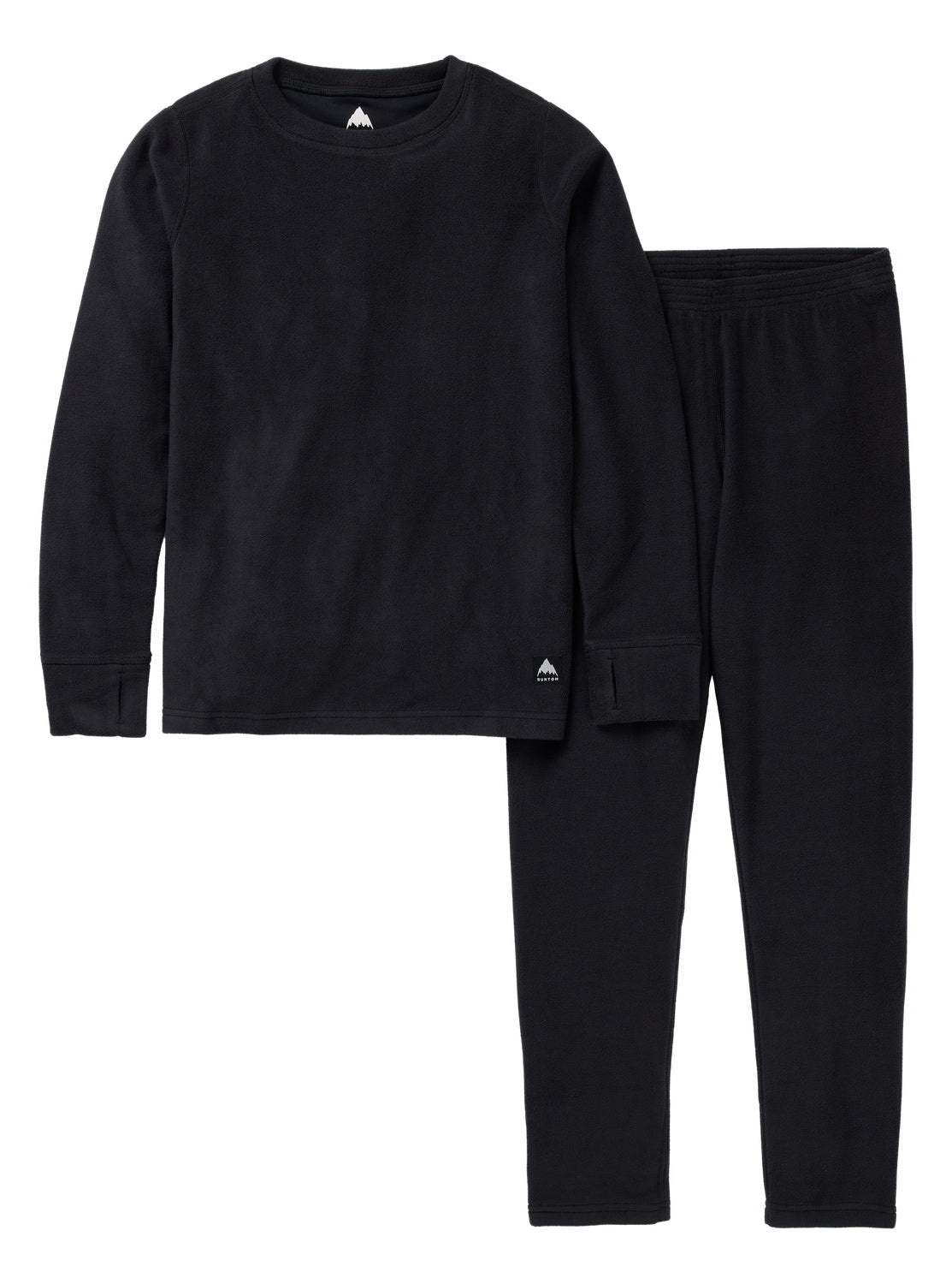 Kids' Burton Fleece Base Layer Set - True Black