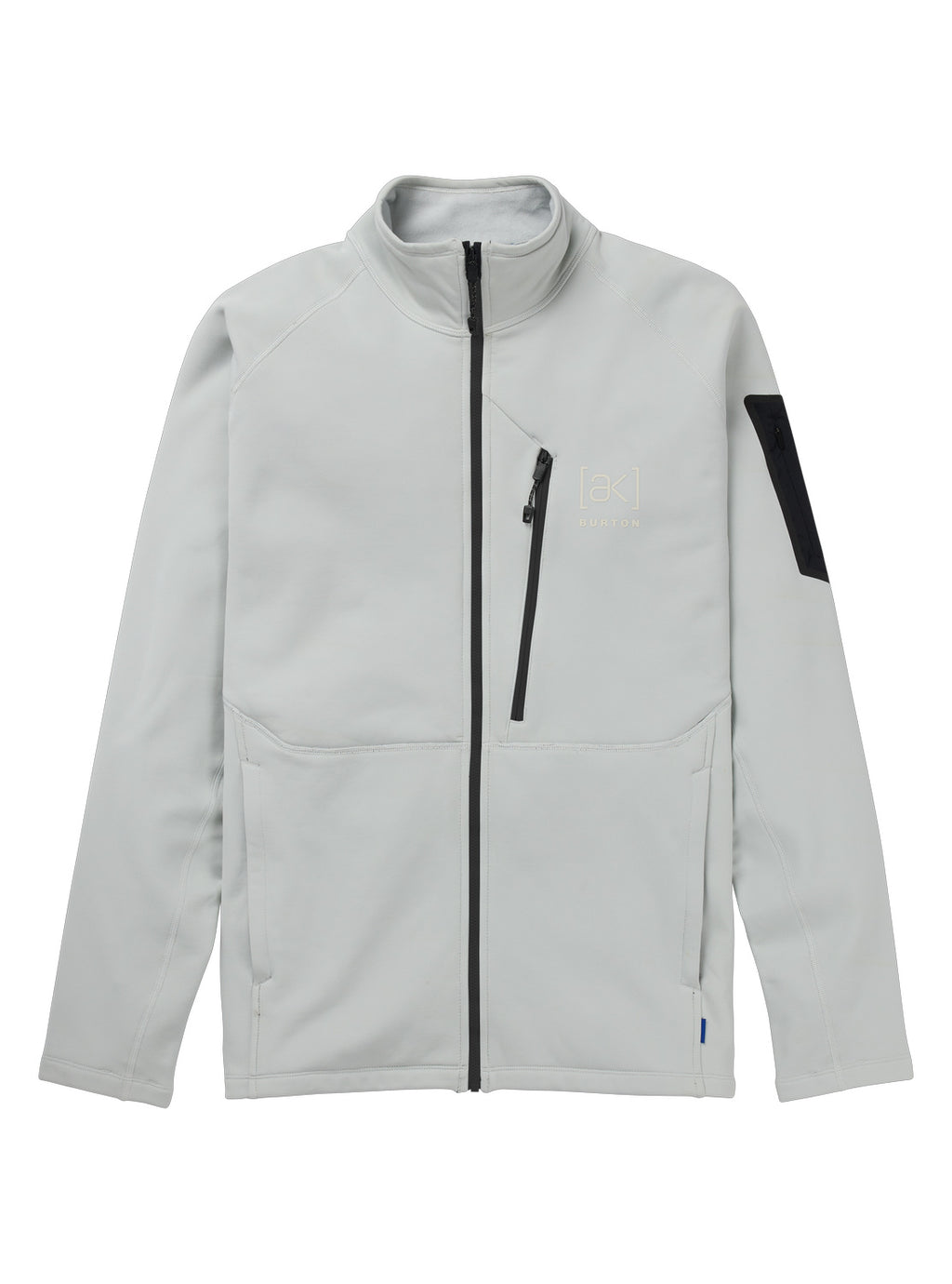 Men's Burton [ak] Baker Stretch Fleece Full-Zip - Gray Cloud - Burton Jacket Mid