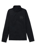 Women's Burton [ak] Helium Grid Quarter-Zip Fleece - True Black - Burton Quarter Pullover Mid