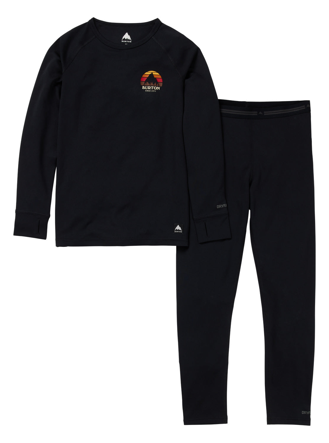 Kids' Burton Lightweight Base Layer Set - True Black